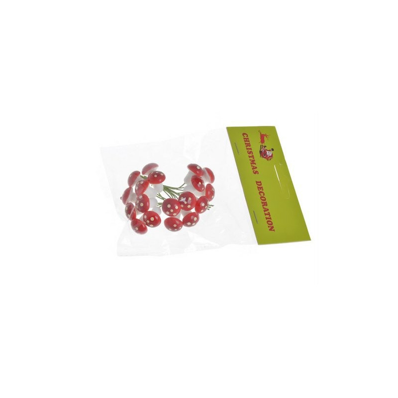 Sztuczne muchomory piki, 18szt/pacz...7,5 cm - art. dekoracyjny