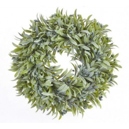 Wianek liściasty z pąkami 26 cm - art. dekoracyjny