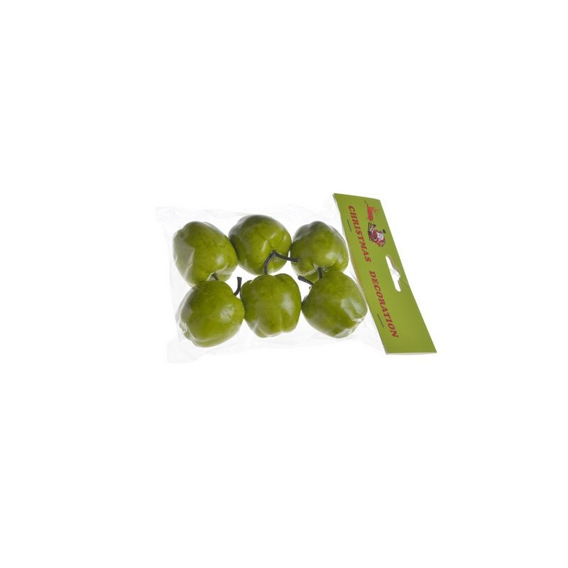 Jabłka 5cm, 6szt - sztuczny owoc