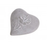 Serce z różą 11cm - wyrób betonowy