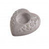 Serce z różą 15x14,5xH8cm - wyrób betonowy