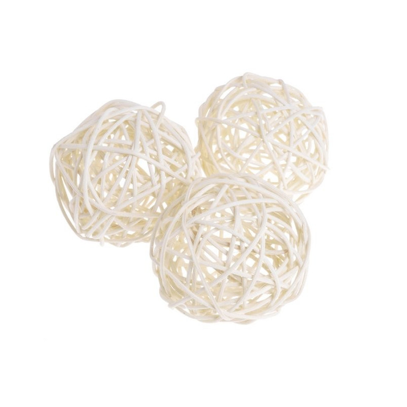 Kule rattanowe 7cm, 12szt-pacz
