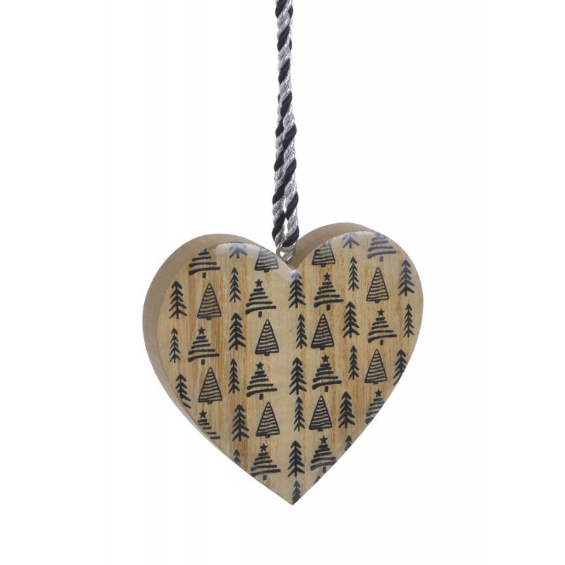 Serce drewniana zawieszka..10 cm