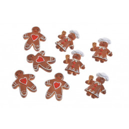 Zawieszki piernikowe ludziki 8  szt-kpl..3 cm