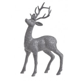 Renifer - świąteczny art. dek...25cm SILVER