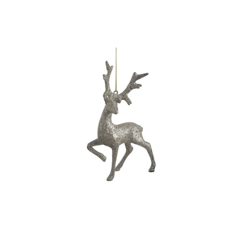 Renifer 16 cm zawieszka CHAMPAGNE