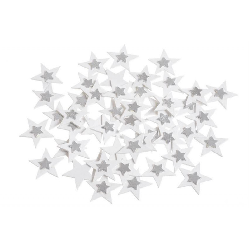 Drewniane gwiazdki 48szt/paczka...3 cm