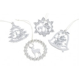 Ozdoby z drewna 5,5 - 6 cm - wykrawanki 8szt/kpl