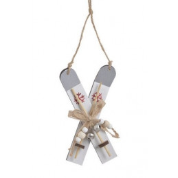 Narty - drewniana zawieszka...14 cm