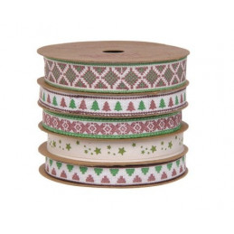 Wstążki 5m x 5szt/kpl MIX MULTI