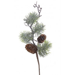 Gałązka iglasta z szyszkami..44cm - sztuczna roślina