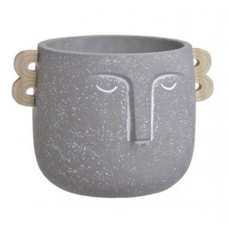 Osłonka z twarzą - cement, 15x18cmH