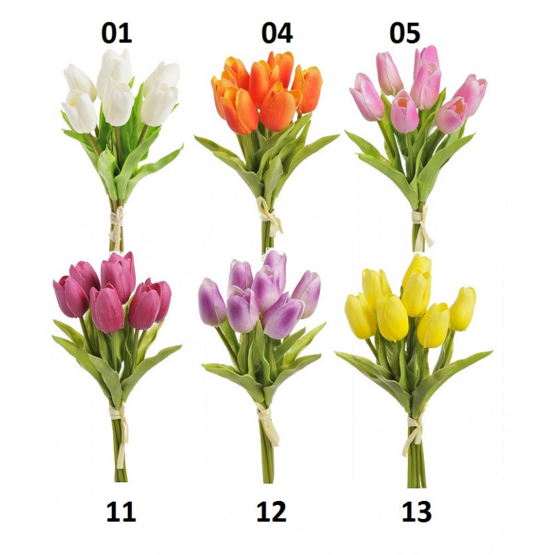 Tulipan z pianki x 7 28 cm - MIIX