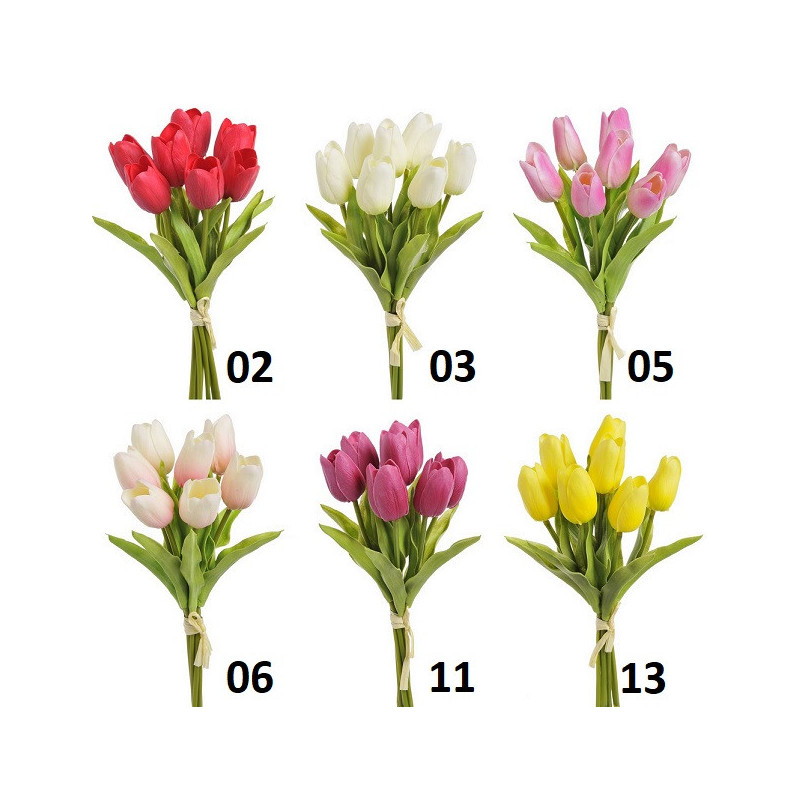 Tulipan z pianki x 7 28 cm - MIIX