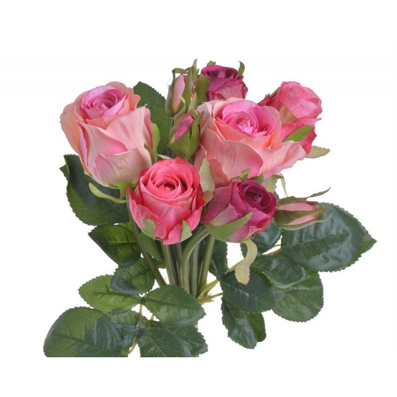 Bukiet róż 6+3 01..27cm - sztuczna roślina