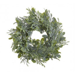 Wianek liściasty z pąkami mały 25 cm