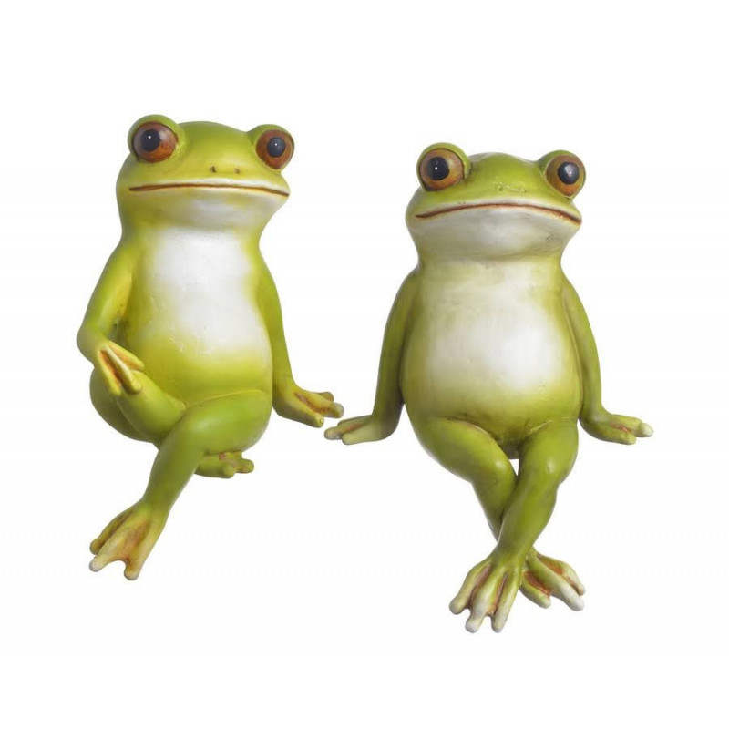 Żaba siedząca 16,5cm mix/2sztuki - art. dekoracyjny