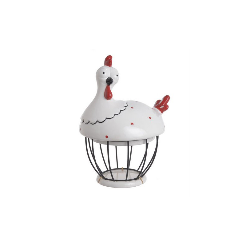 Ceramiczna kura na gnieździe 24,5cm