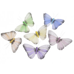 Motyl 9cm na klipie, 12szt-kpl