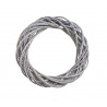 Wianek wyplatany 30 cm SZARY