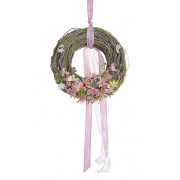 Wianek z kwiatami..30cm