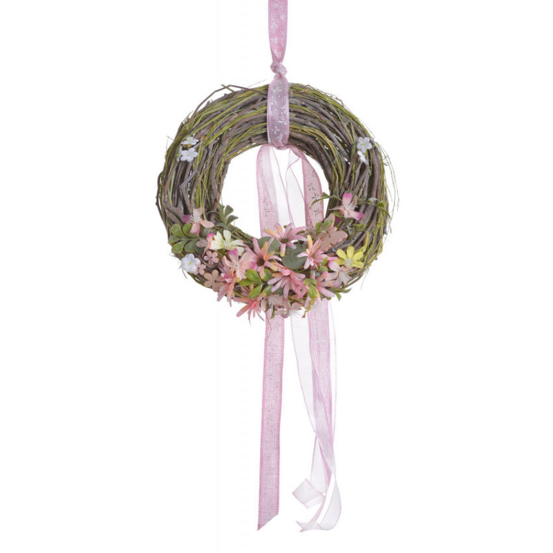 Wianek z kwiatami..30cm