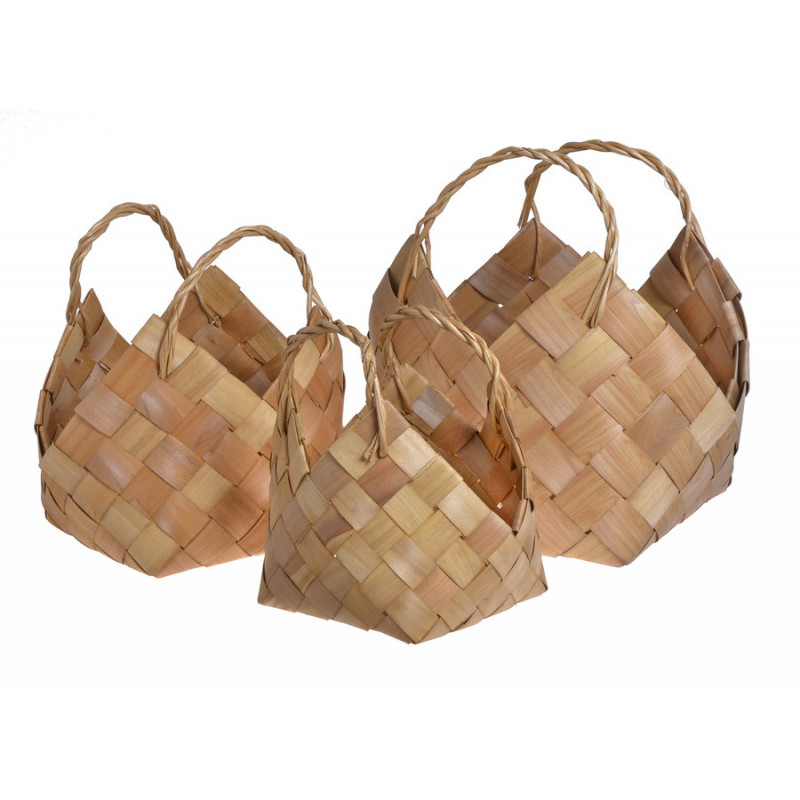 Wyplatane kosze 3szt/kpl BROWN