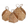 Wyplatane kosze 3szt/kpl 45cmH / 55cmH/ 65cmH BROWN