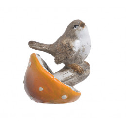 Ptak na grzybku..8cm