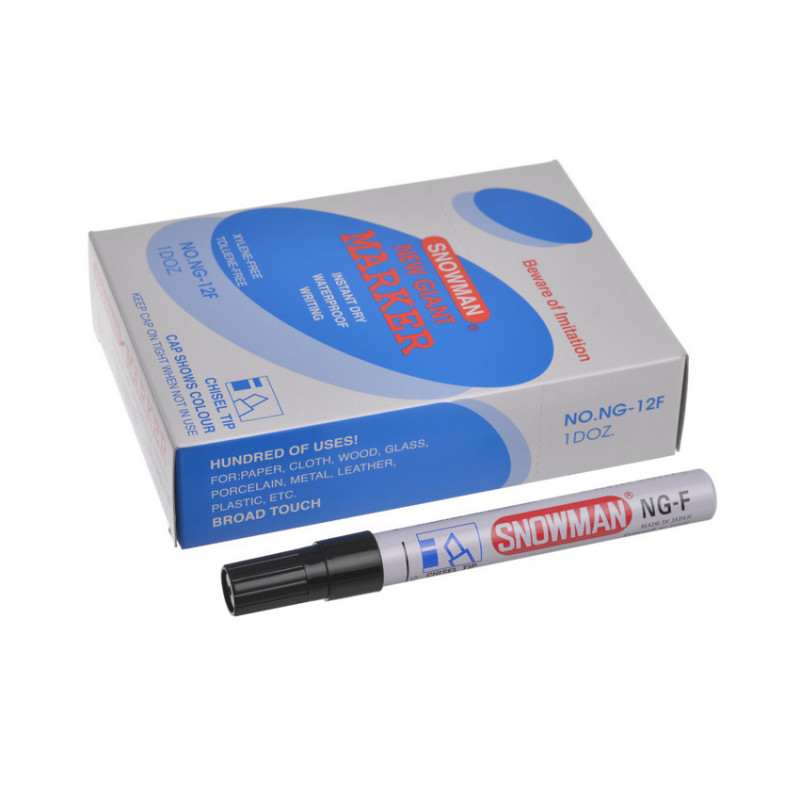 Marker czarny ścięty (szeroki) SNOWMAN