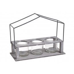 Podstawka x3 domek..31,5x13x24,5cmH