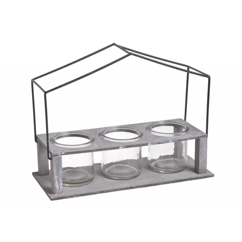 Podstawka x3 domek..31,5x13x24,5cmH