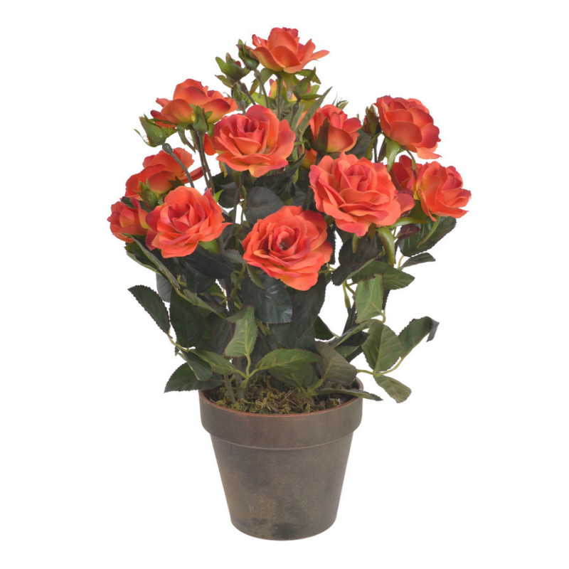 Róże w doniczce 38 cm -sztuczna roślina