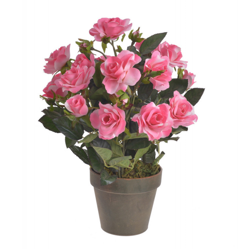 Róże w doniczce 38 cm -sztuczna roślina