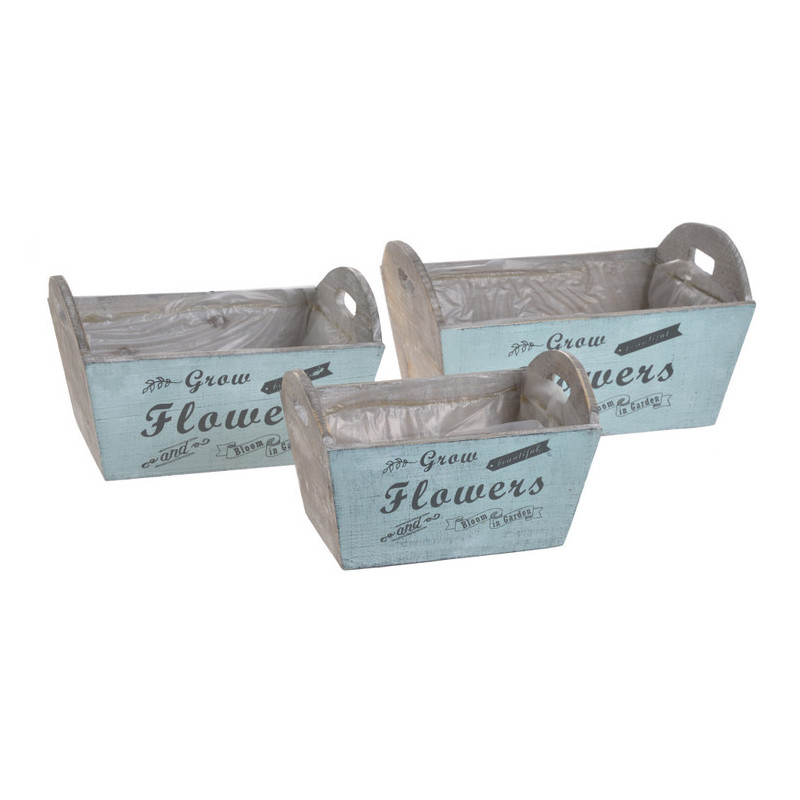 Osłonka z okrągłym uchwytem 3szt-kpl - drewno