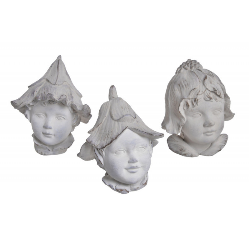 Głowa leśnego elfa..9,5cmH MIX/3sztuki