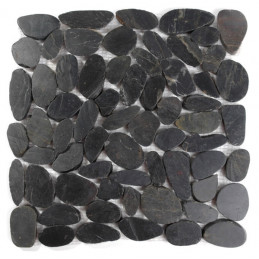 Mata z kamieni ciętych 30x30 BLACK