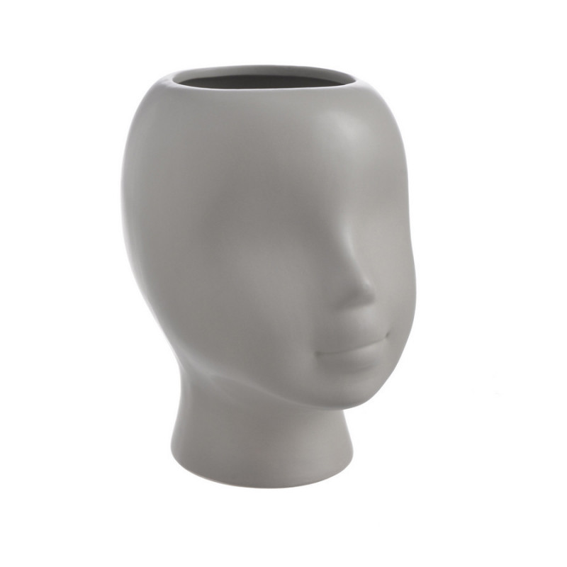 Ceramiczny wazon z twarzą 18cm