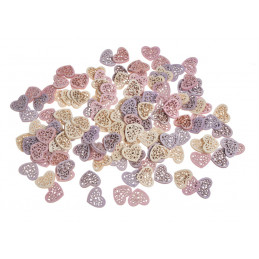 Serduszka paczka - ozdoba z drewna..2cm..144sztuki/paczka