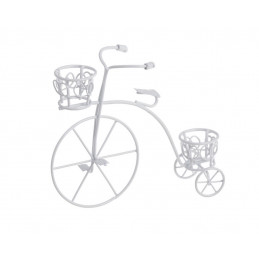 Rower metalowy..H9cm, L11,5cm WHITE - art. dekoracyjny