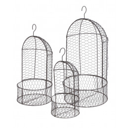 Klatka metalowa 3szt..24x45cm, 19,5x35cm, 14x27cm