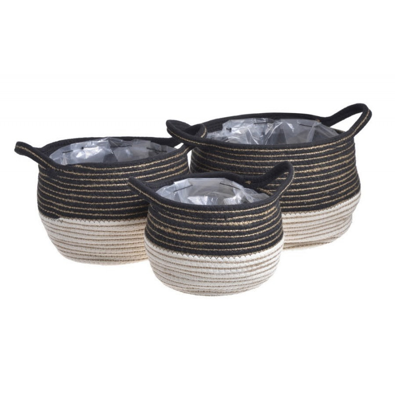 Wyplatany kosz 3szt-kpl