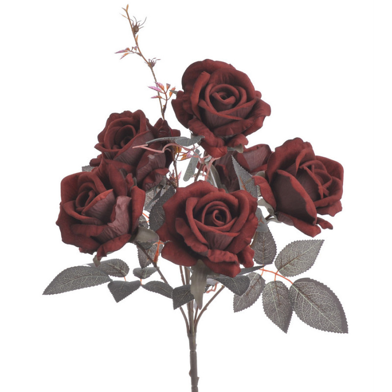 Róża welwetowa x6 bukiet..46cm