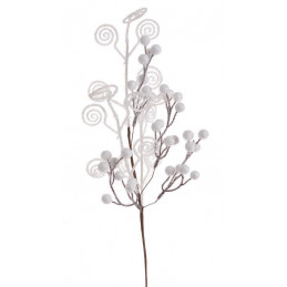 Gałązka z ośnieżonymi kuleczkami..45cm