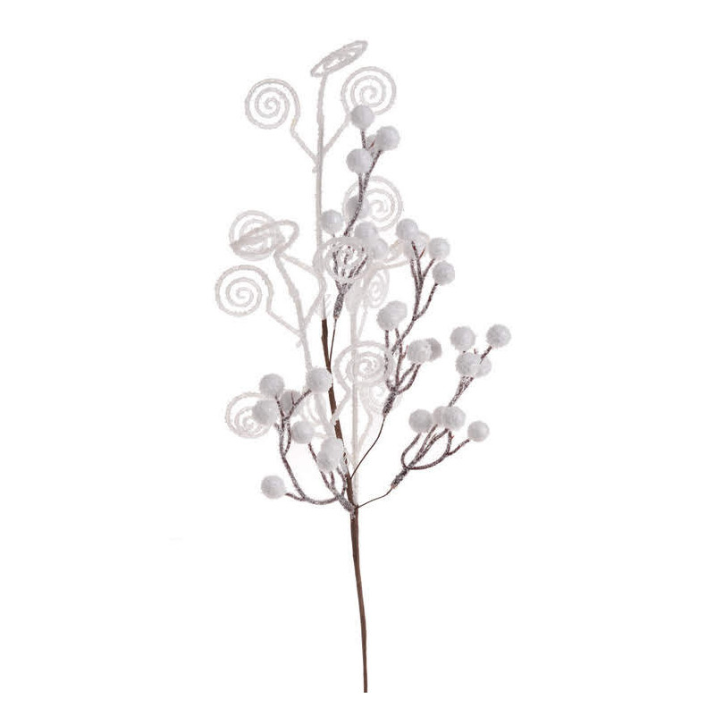 Gałązka z ośnieżonymi kuleczkami..45cm