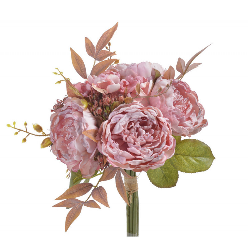 Bukiet mieszany z piwonią x5..40cm - sztuczna roślina