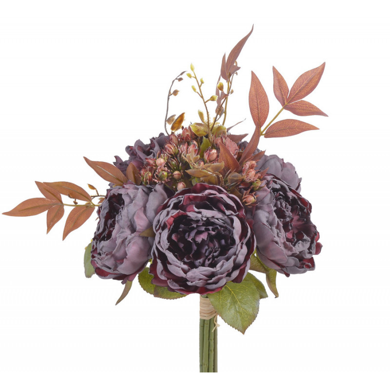 Bukiet mieszany z piwonią x5..40cm - sztuczna roślina