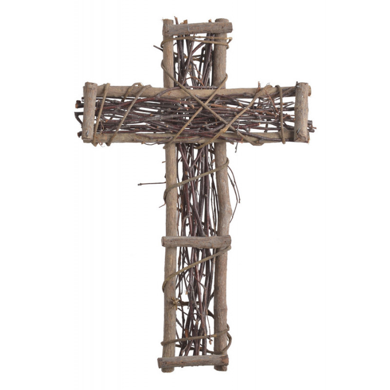 Wiklinowa baza krzyż 40x25cm