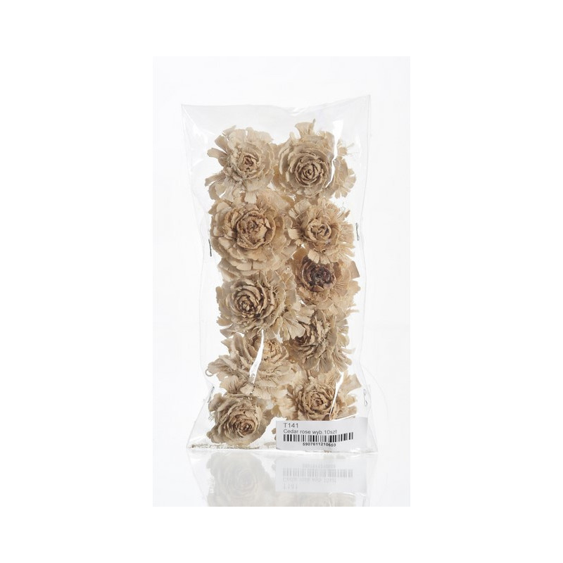 Cedar rose..5cm paczka/10 sztuk / róża cedrowa wybielana - susz