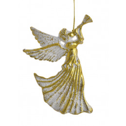 Anioł zawieszka..9cmL x 2cmW x 14cmH ANTIQUE WHITE/GOLD